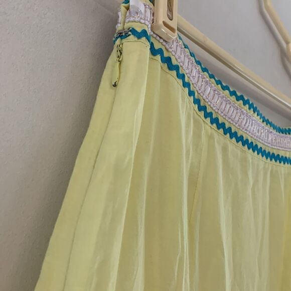 Tibi yellow decorative skirt Fully lined Size 2 - Picture 8 of 11